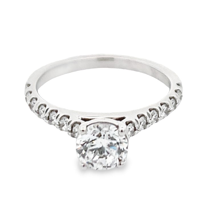 Romanza 14K White Gold Diamond Engagement Ring Setting