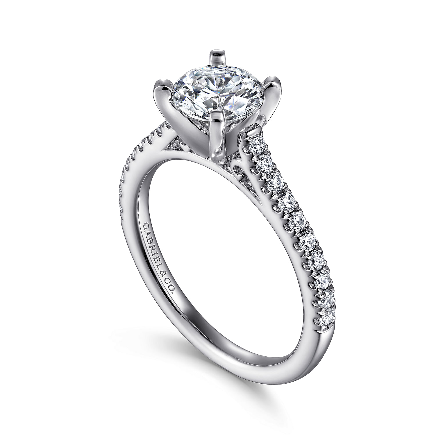 Gabriel & Co. 14K White Gold Diamond Engagement Ring Setting