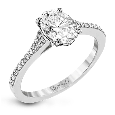 Simon G 18K White Gold Diamond Engagement Ring Setting