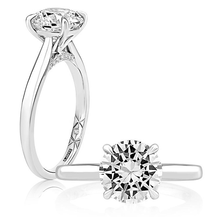 A. Jaffe 14K White Gold Engagement Ring Setting