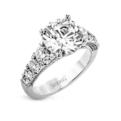 Simon G 18K White Gold Diamond Engagement Ring Setting