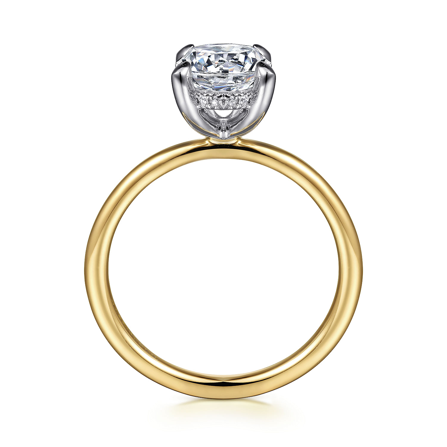 Gabriel & Co. 14K Two-Tone Solitaire Engagement Ring Setting