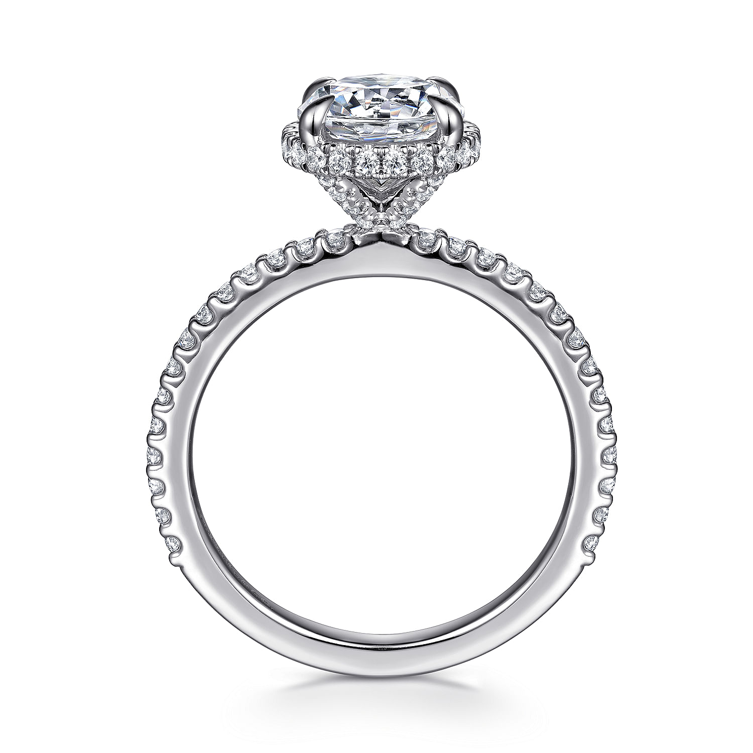 Gabriel & Co. 14K White Gold Diamond Halo Engagement Ring Setting