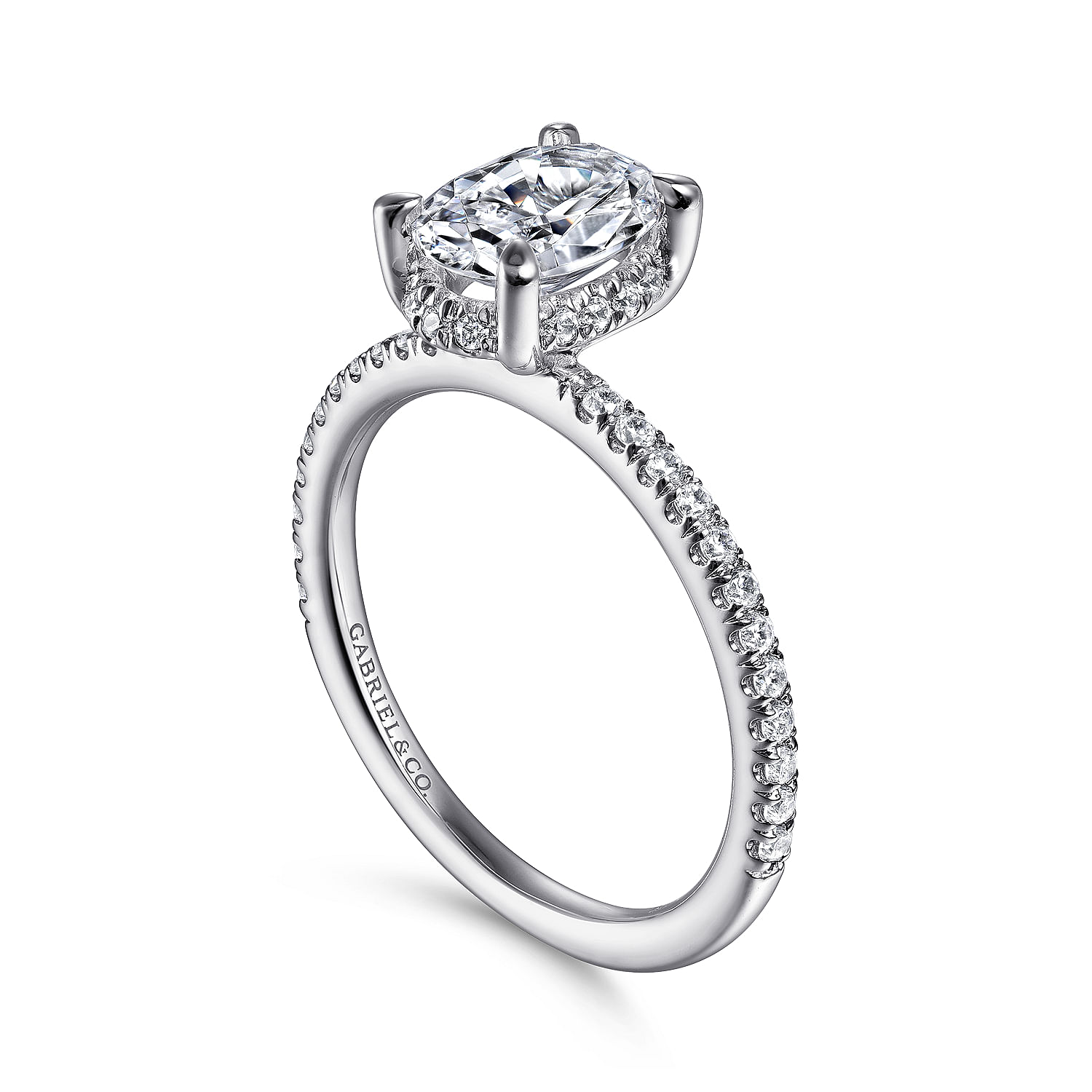 Gabriel & Co. 14K White Gold Classic Engagement Ring Setting