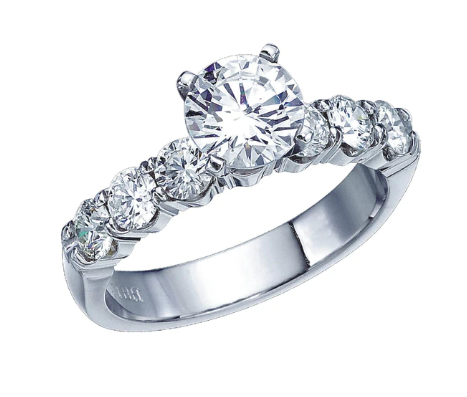 Romanza 14K White Gold Diamond Engagement Ring Setting