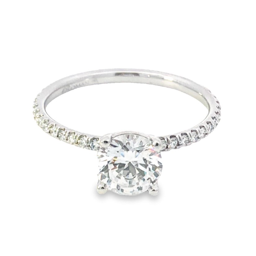 Romanza 14K White Gold Diamond Engagement Ring Setting