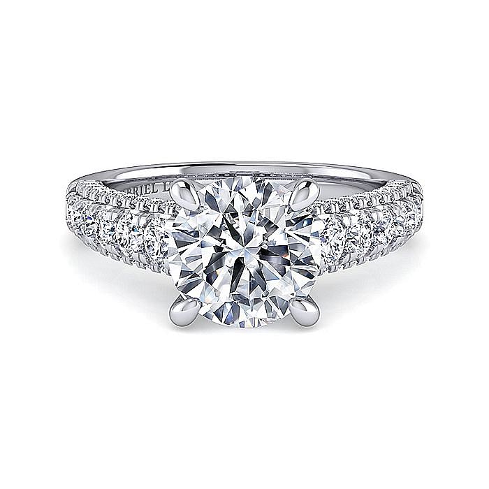 Gabriel & Co. 18K White Gold Diamond Engagement Ring Setting