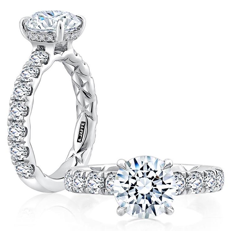 A. Jaffe Platinum Engagement Ring Setting