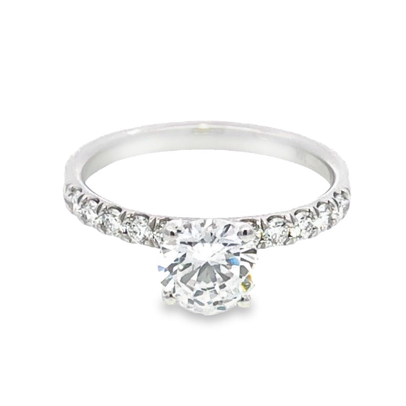 Romanza 14K White Gold Diamond Engagement Ring Setting