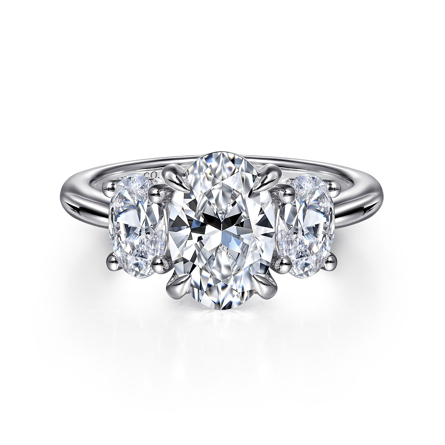 Gabriel & Co. 14K White Gold Diamond 3 Stone Setting