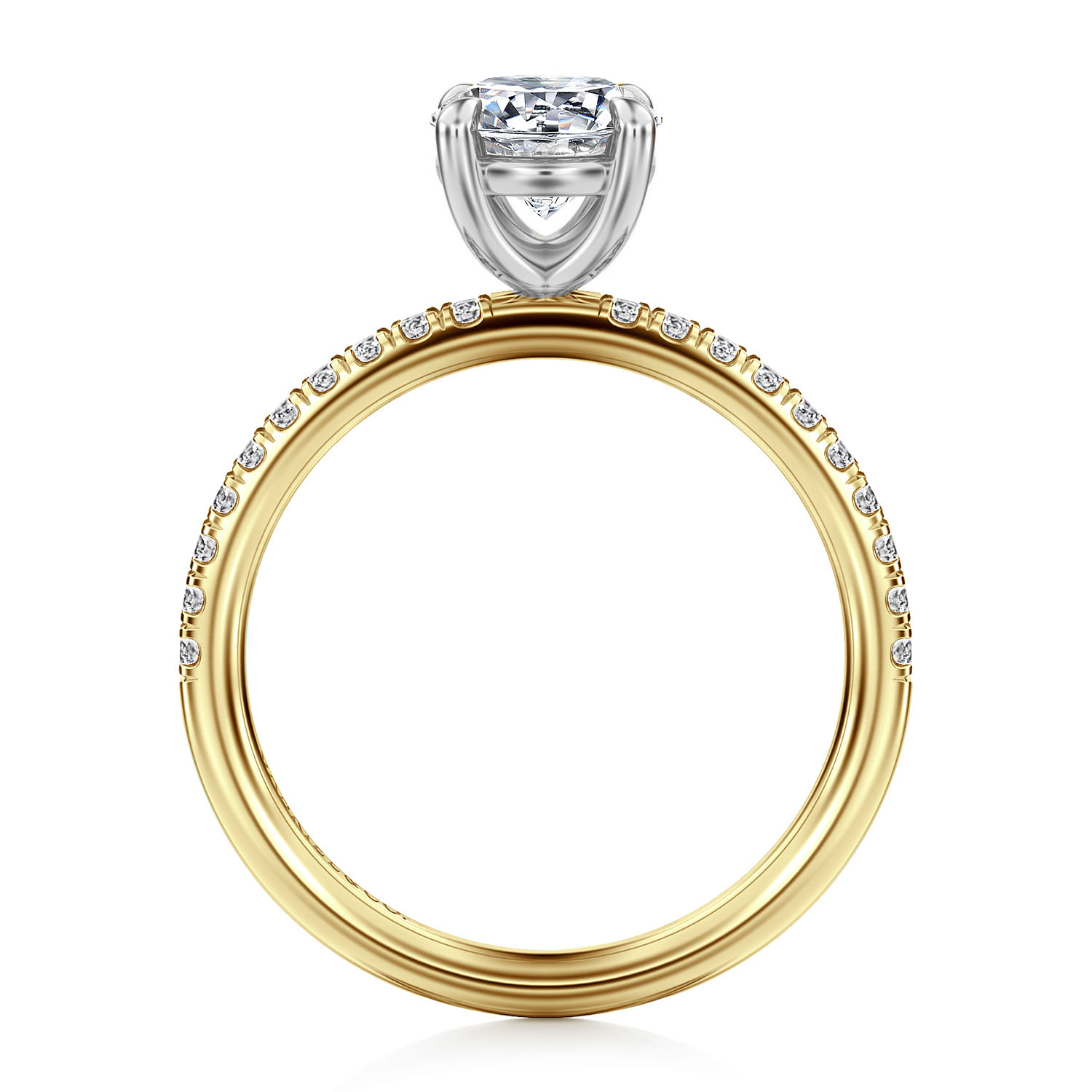 Gabriel & Co. 14K Two-Tone Diamond Semi-Mount