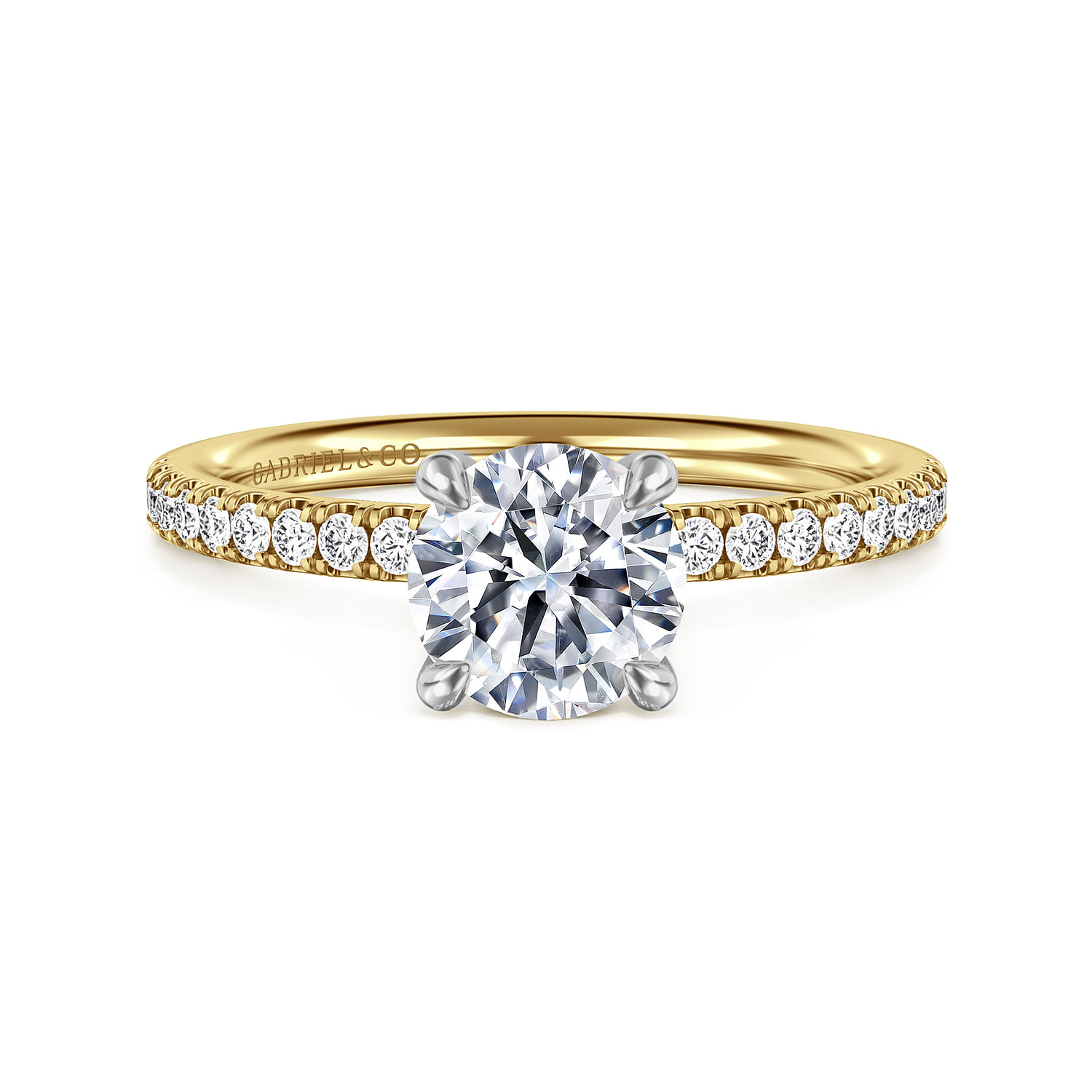 Gabriel & Co. 14K Two-Tone Diamond Semi-Mount