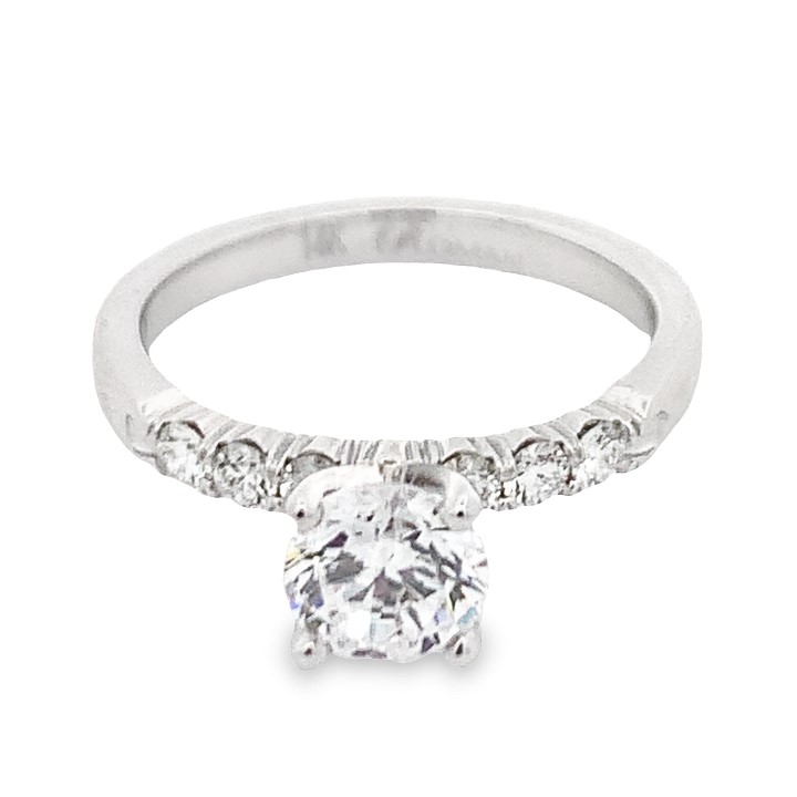 Romanza 14K White Gold Diamond Engagement Ring Setting