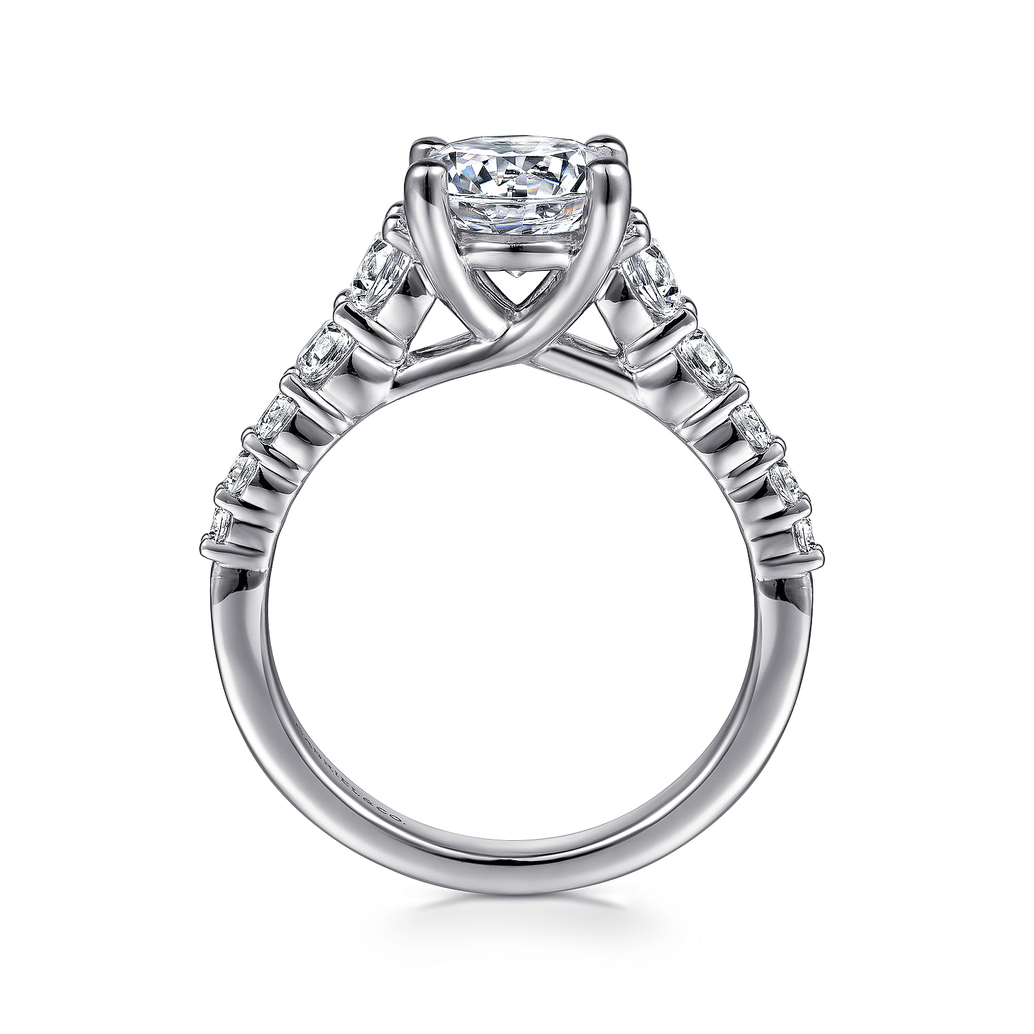 Gabriel & Co. 14K White Gold Diamond Engagement Ring Setting