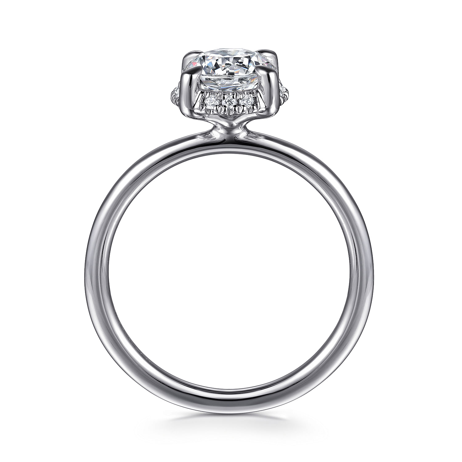 Gabriel & Co. 14K White Gold Diamond Hidden Halo Engagement Ring Setting