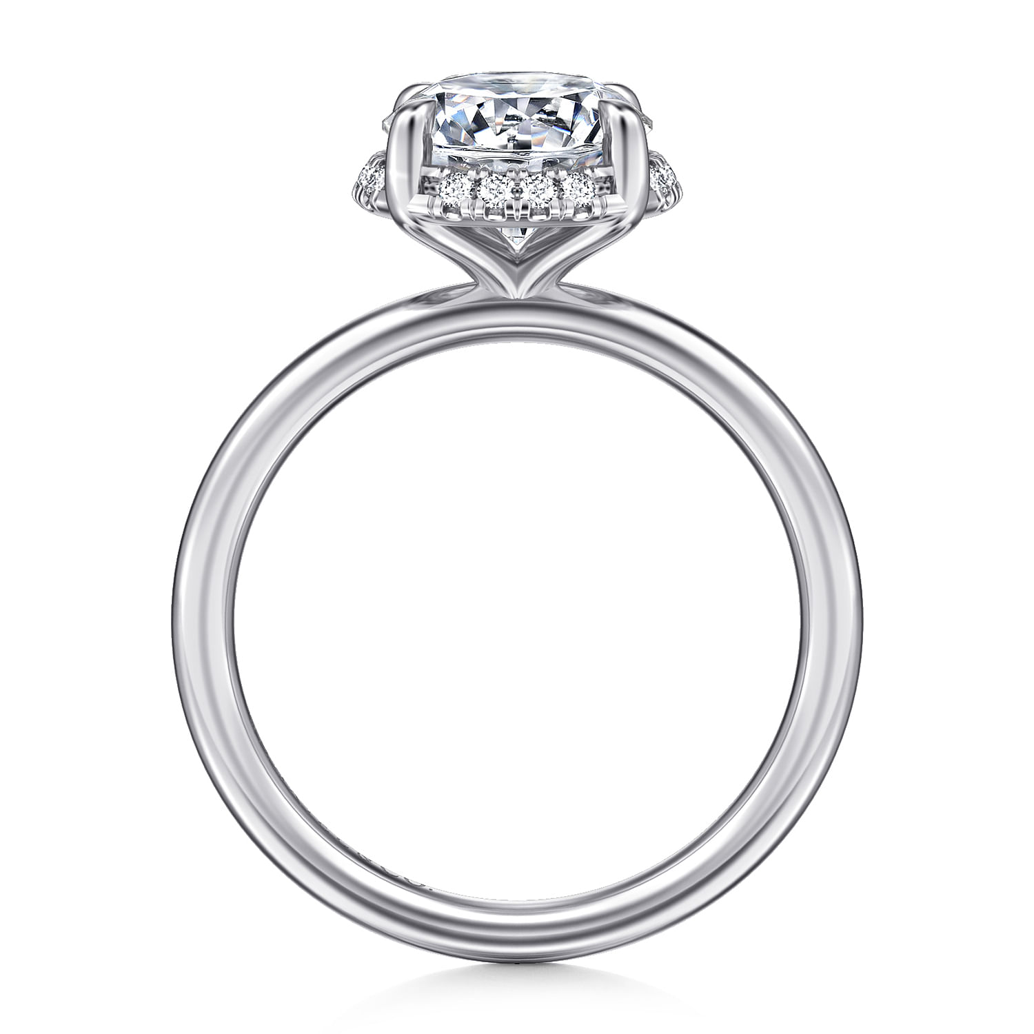 Gabriel & Co. 14K White Gold Diamond Hidden Halo Engagement Ring Setting