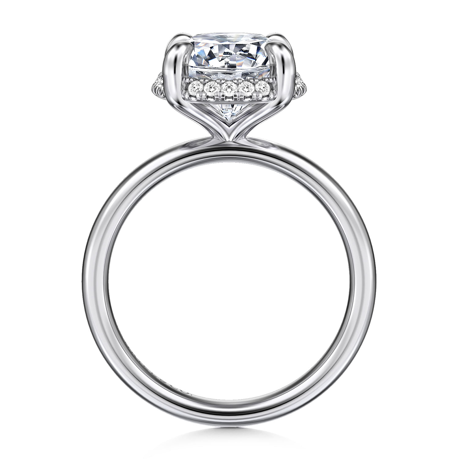 Gabriel & Co. 14K White Gold Diamond Hidden Halo Engagement Ring Setting