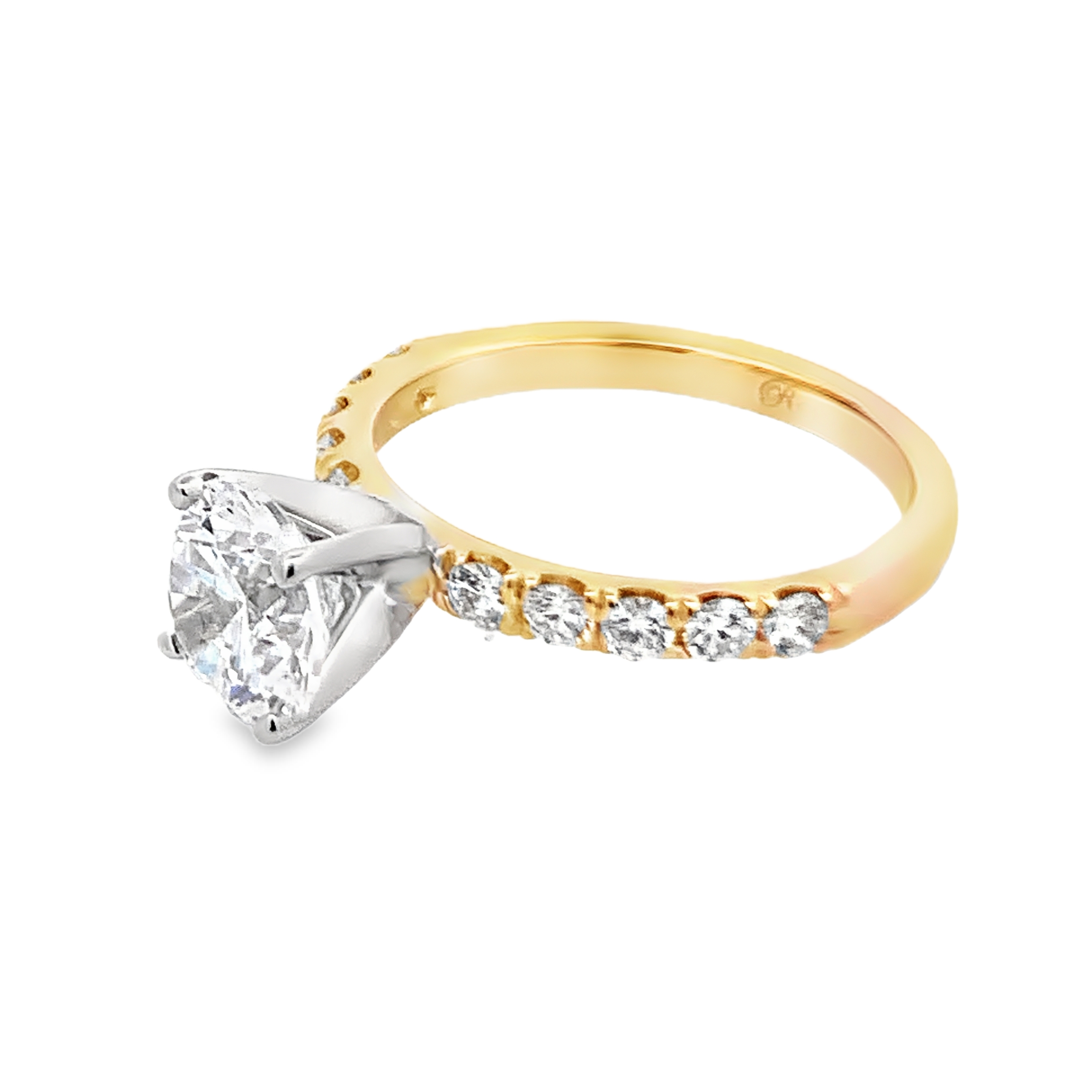 Romanza 14K Yellow Gold Diamond Engagement Ring Setting