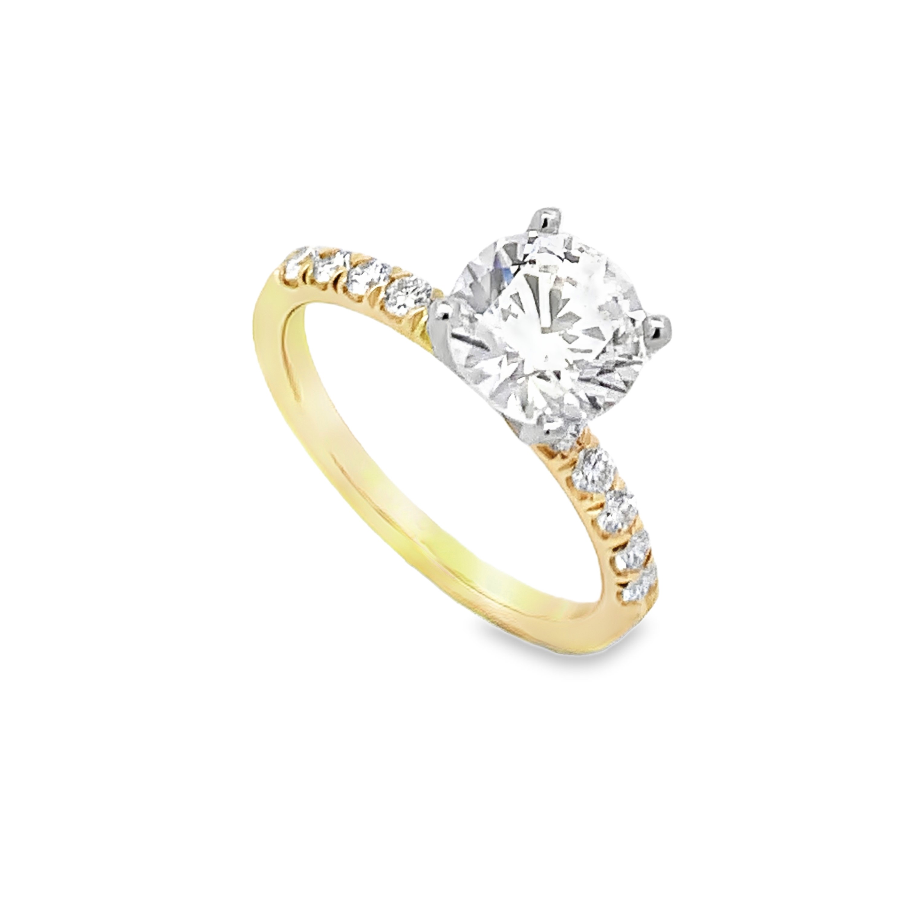 Romanza 14K Two-Tone Gold Diamond Engagement Ring Setting