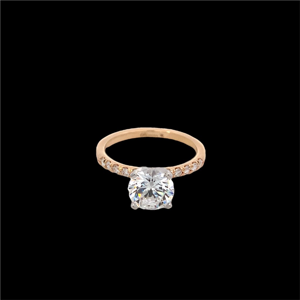 Romanza 14K Two-Tone Diamond Engagement Ring Setting