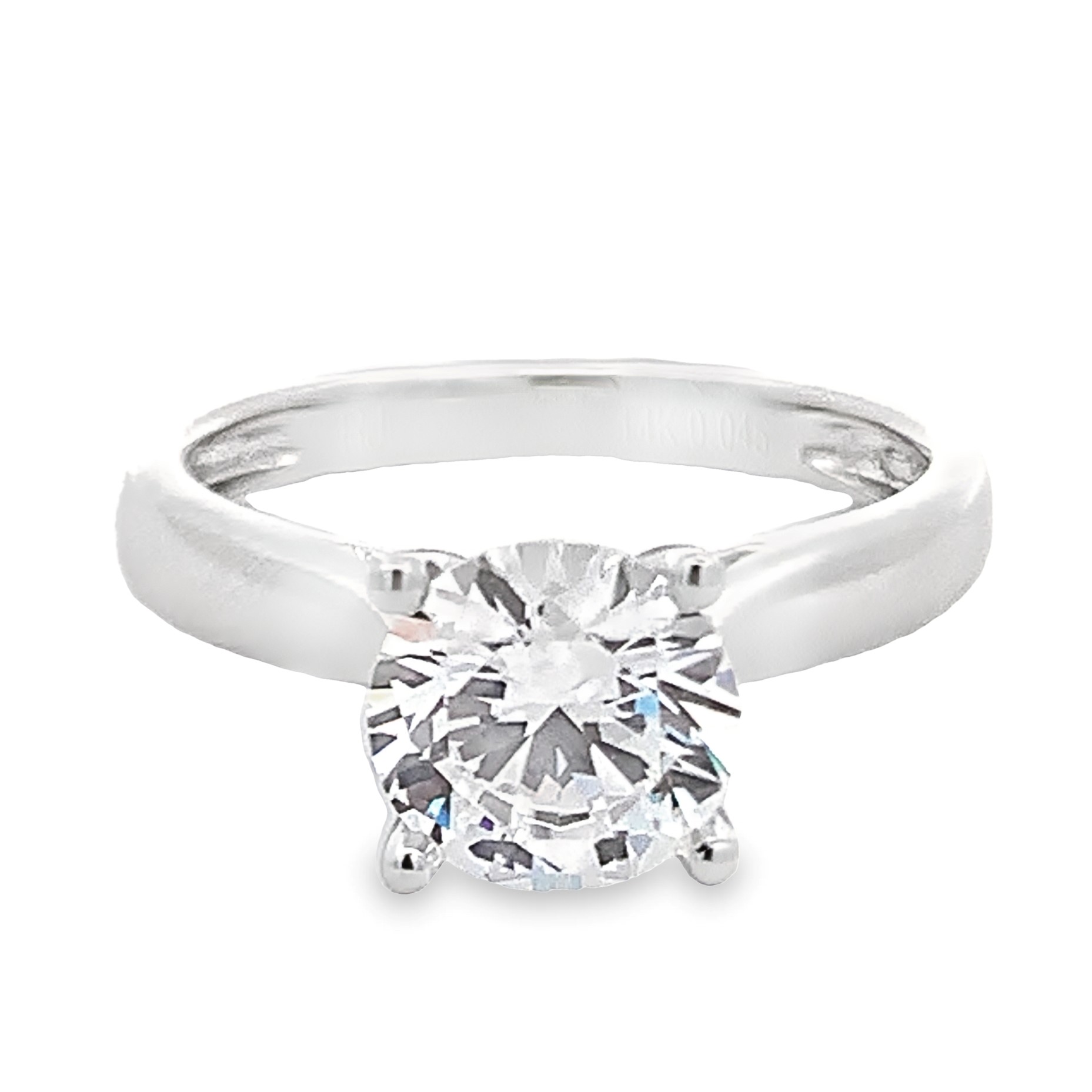 14K White Gold Surprise Diamond Engagement Ring Setting