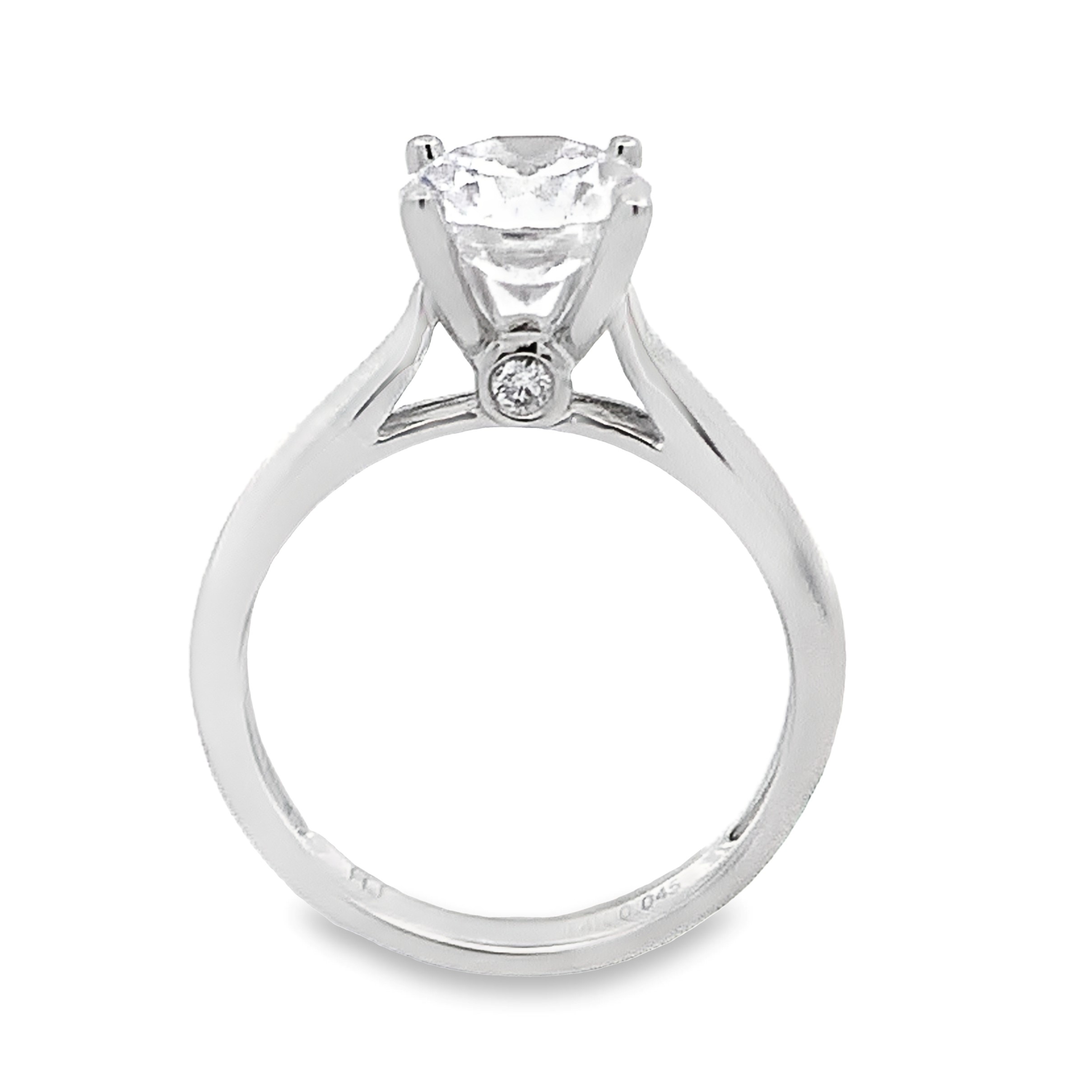 14K White Gold Surprise Diamond Engagement Ring Setting