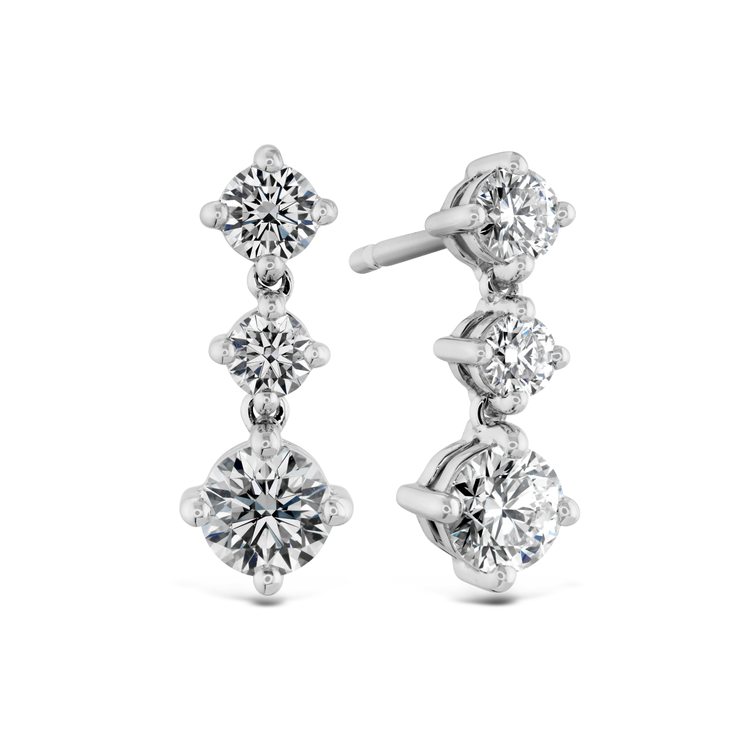 Hearts on Fire 18K White Gold Cascade Diamond Earrings