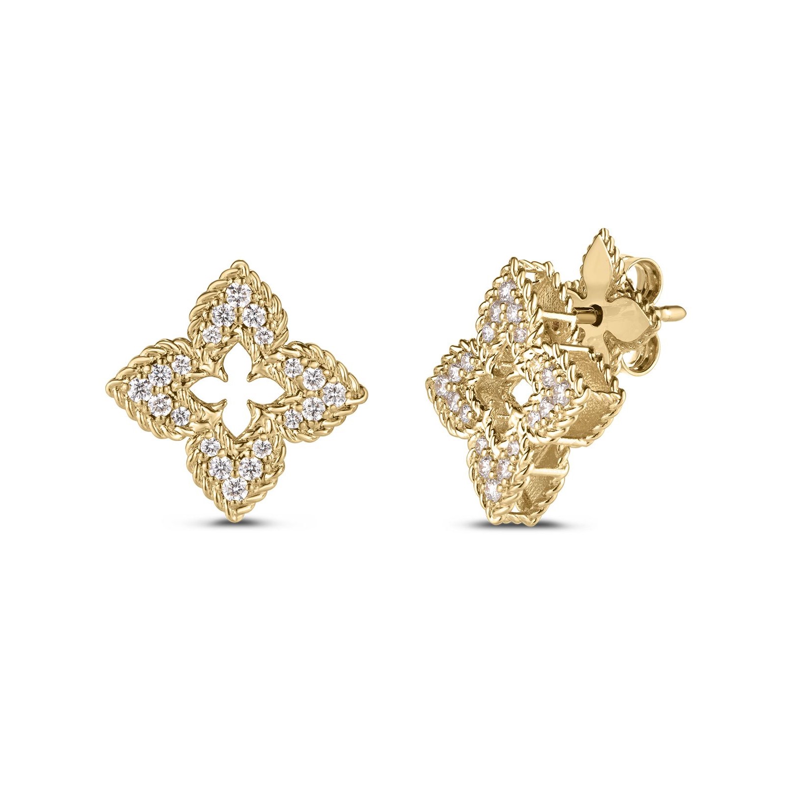 Roberto Coin 18K Yellow Gold Venetian Princess Flower Stud