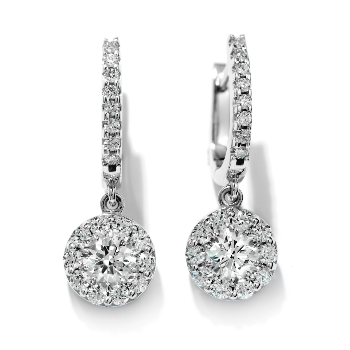 Hearts on Fire 18K White Gold Diamond Drop Earrings