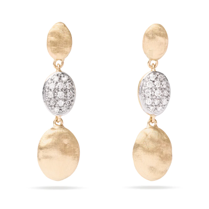 Marco Bicego 18K Two-Tone Siviglia Diamond Drop Earrings