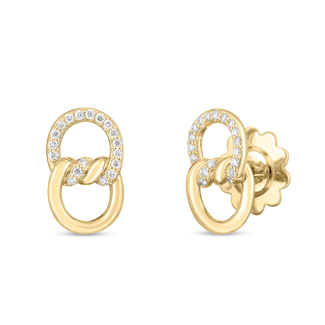 Roberto Coin 18K Yellow Gold Cialoma Knot Earrings