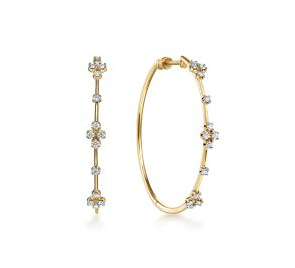 Gabriel & Co. 14K Yellow Gold Diamond Accent Hoop Earrings