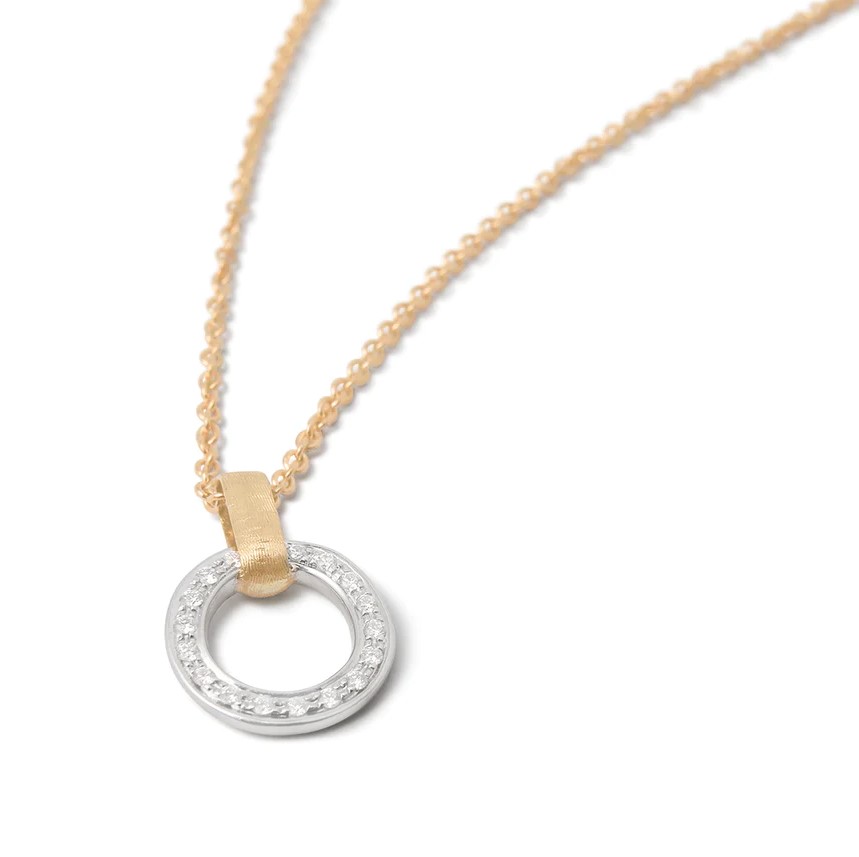 Marco Bicego 18K Two-Tone Jaipur Diamond Circle Pendant