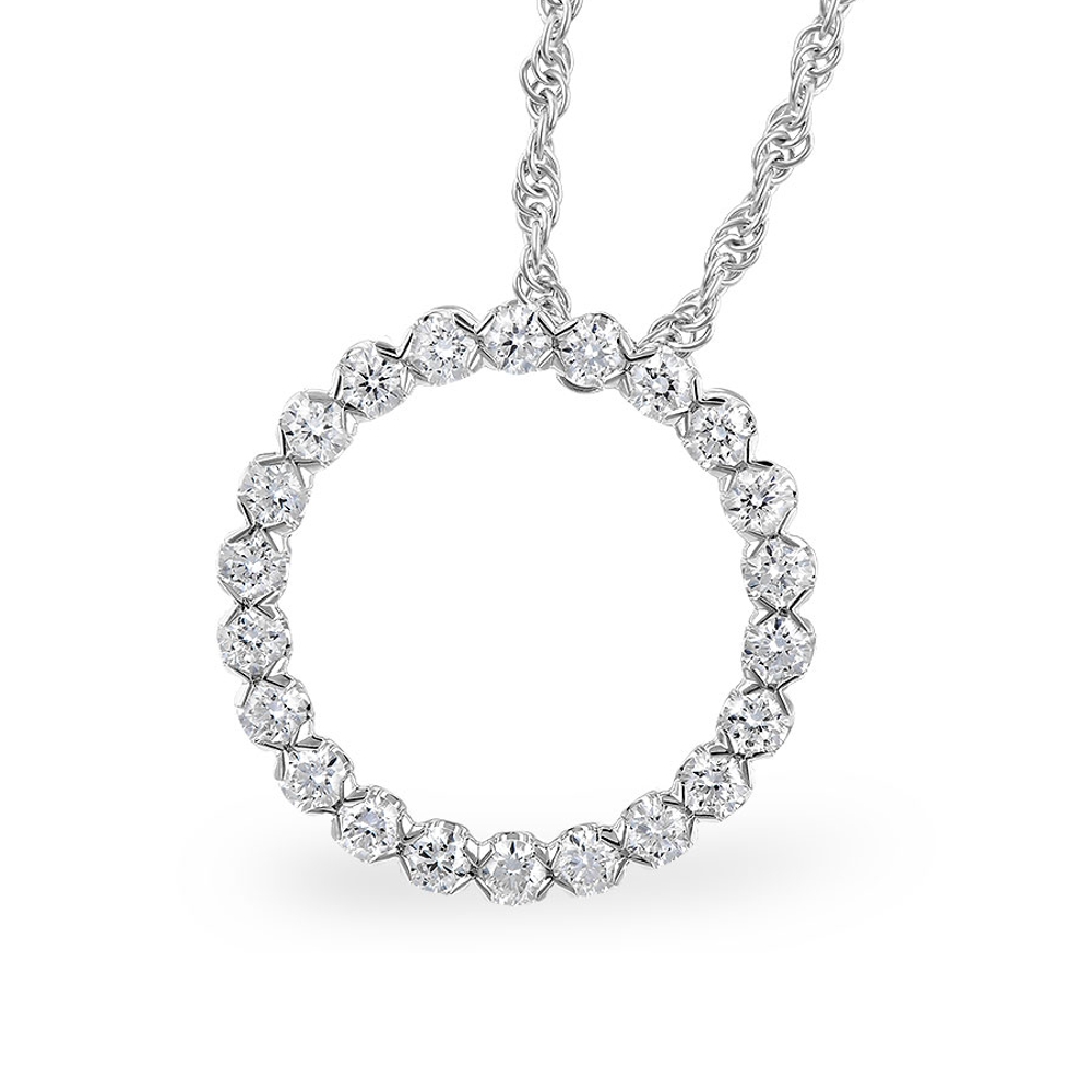 Allison Kaufman 14K White Gold Circle Pendant