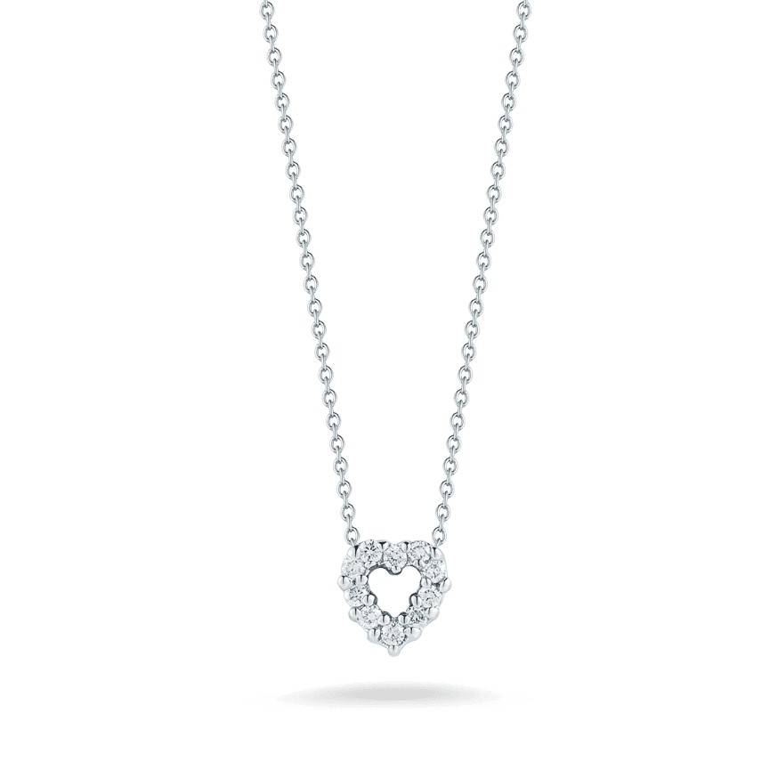 Roberto Coin 18K White Gold Tiny Treasures Heart Pendant