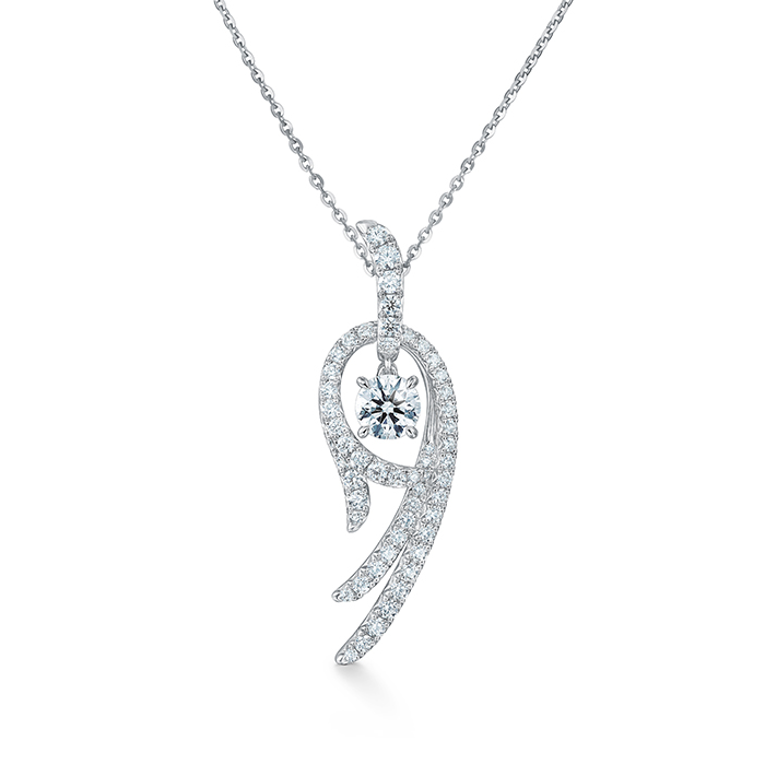 Hearts On Fire 18K White Gold Twisted Diamond Pendant