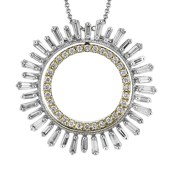 Simon G. 18K Two-Tone Diamond Sunburst Pendant