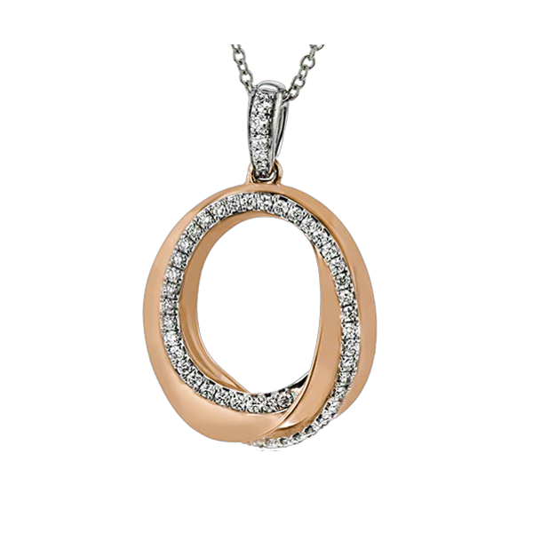 Simon G. 18K Two-Tone Diamond Intertwined Circle Pendant