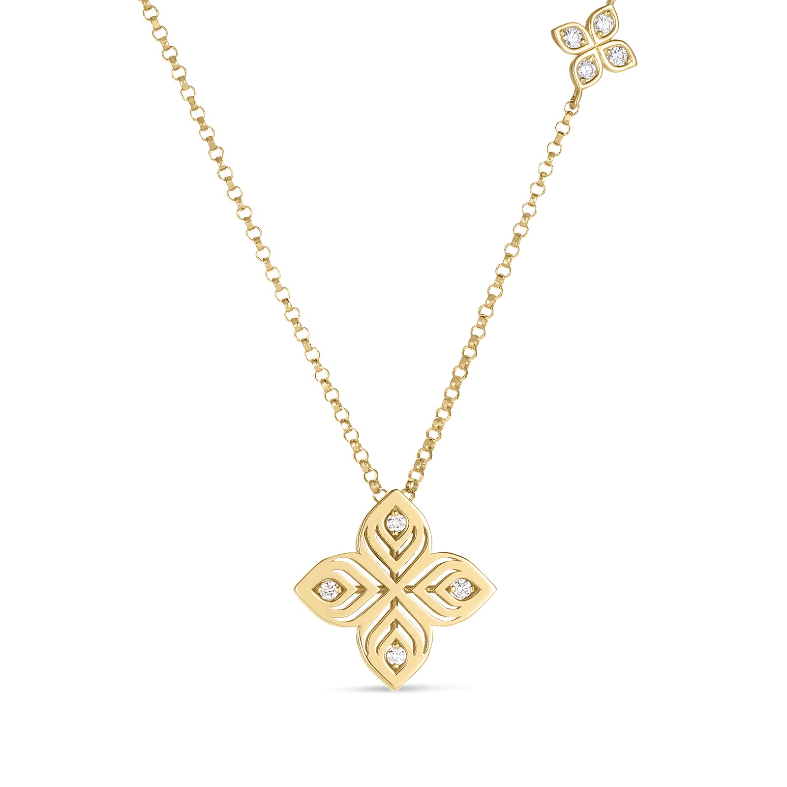 Roberto Coin 18K Yellow Gold Arabesque Diamond Pendant