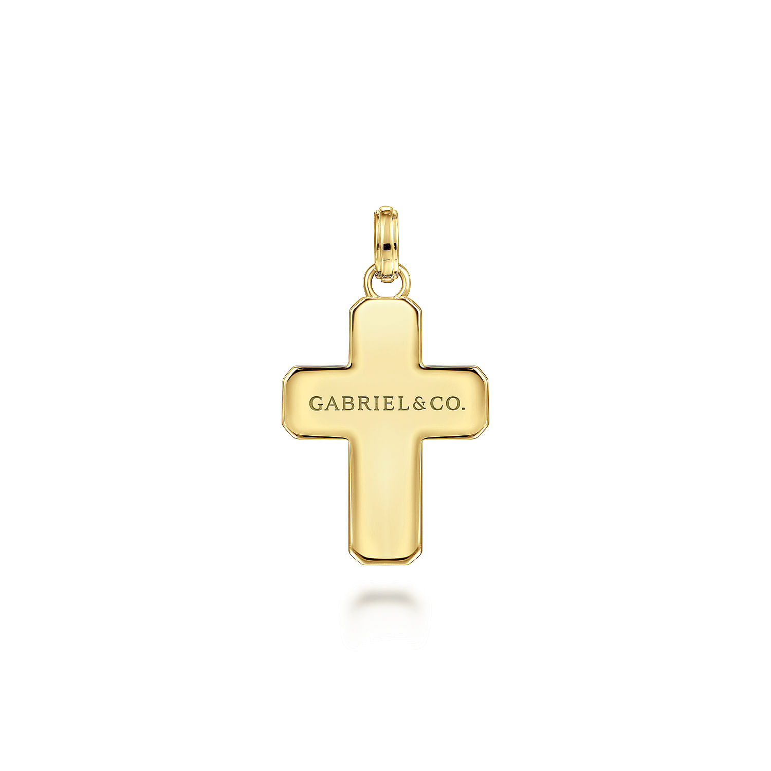 Gabriel & Co. 14K Yellow Gold Black Diamond Cross