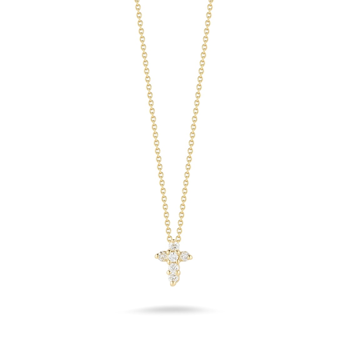 Roberto Coin 18K Yellow Gold Tiny Treasures Baby Diamond Cross