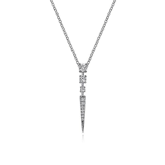 Gabriel & Co. 14K White Gold Diamond Spike Pendant