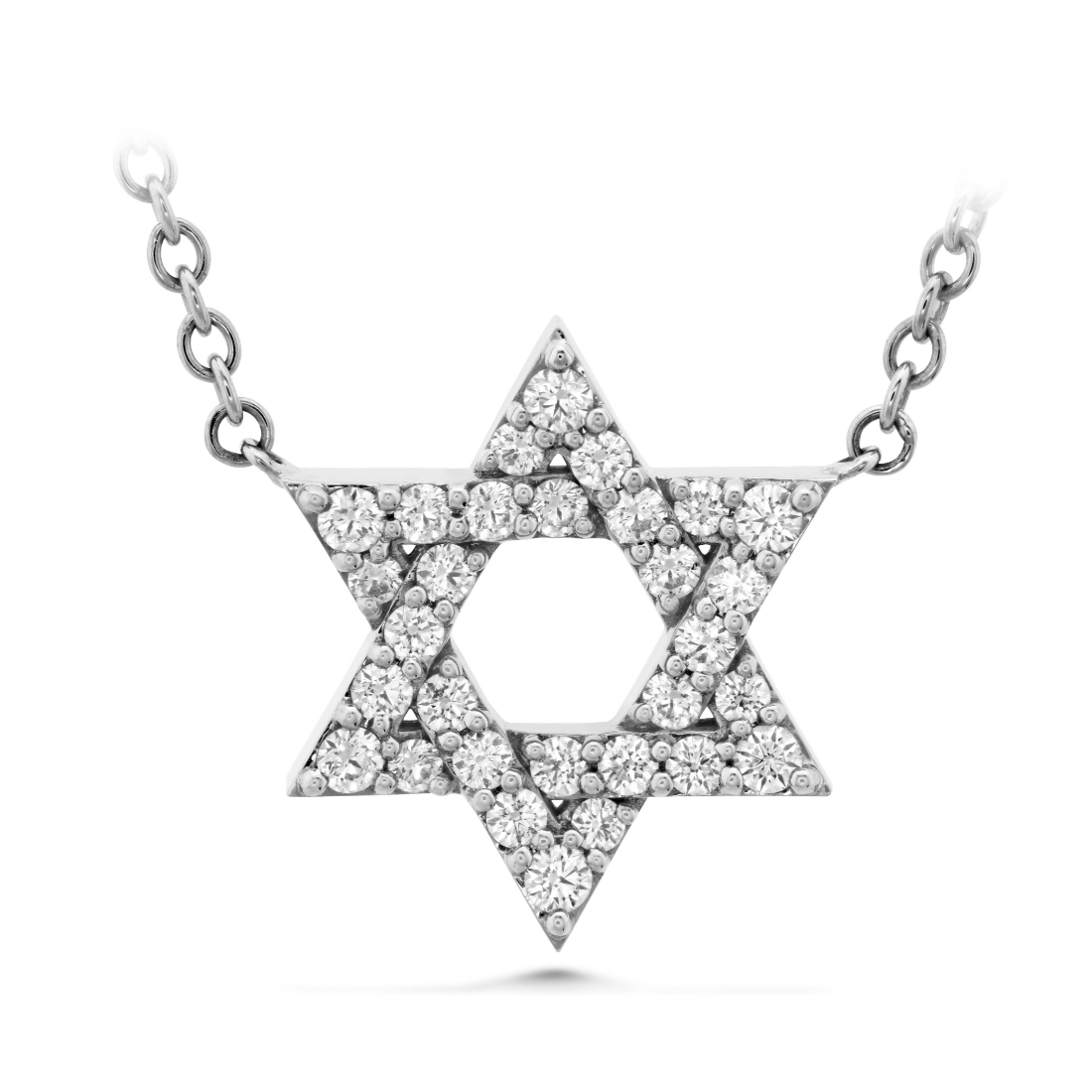 Hearts on Fire 18K White Gold Star of David Necklace