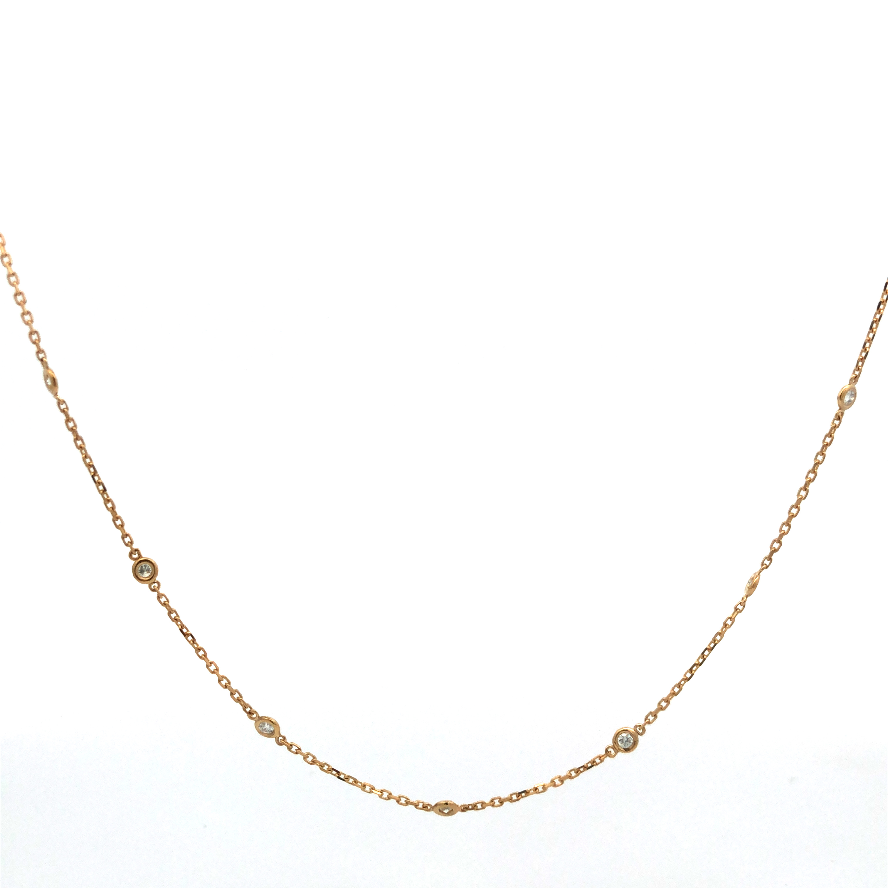 14K Yellow Gold Diamonds By The Yard Necklace