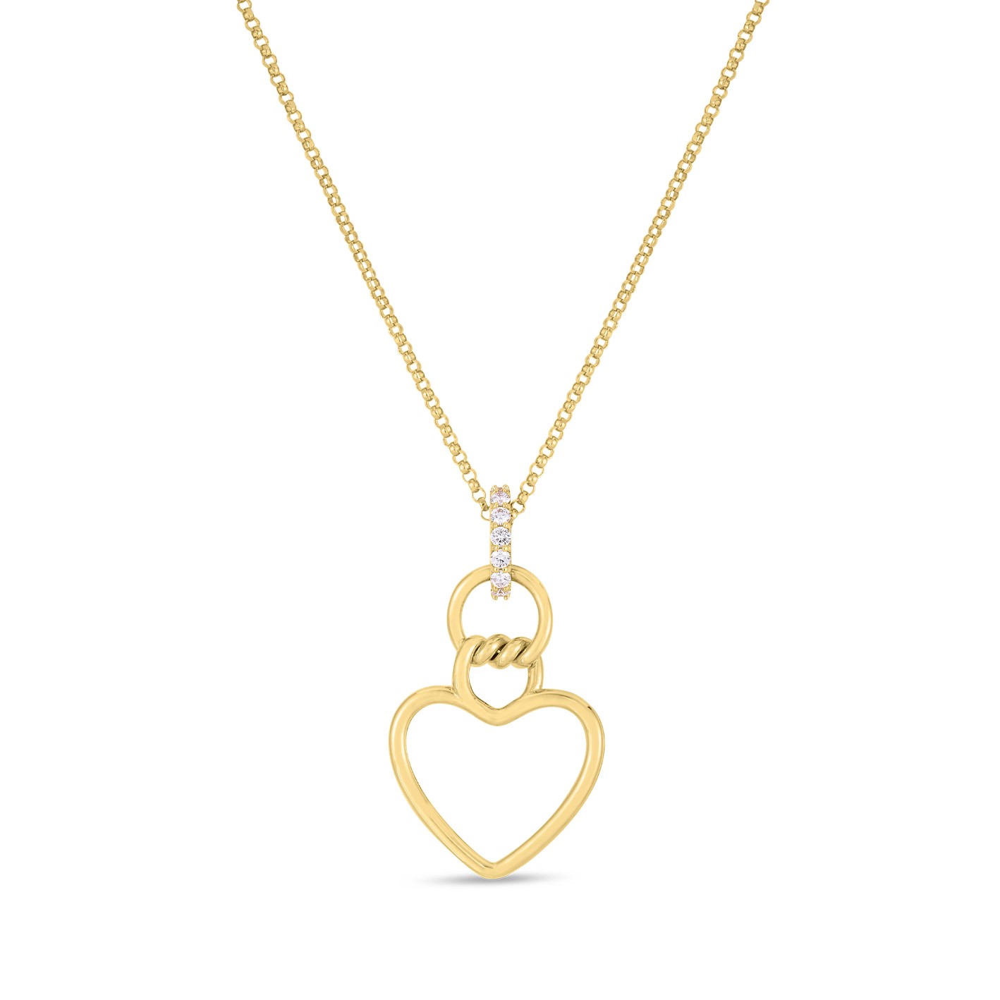 Roberto Coin 18K Yellow Gold Cialoma Heart Necklace