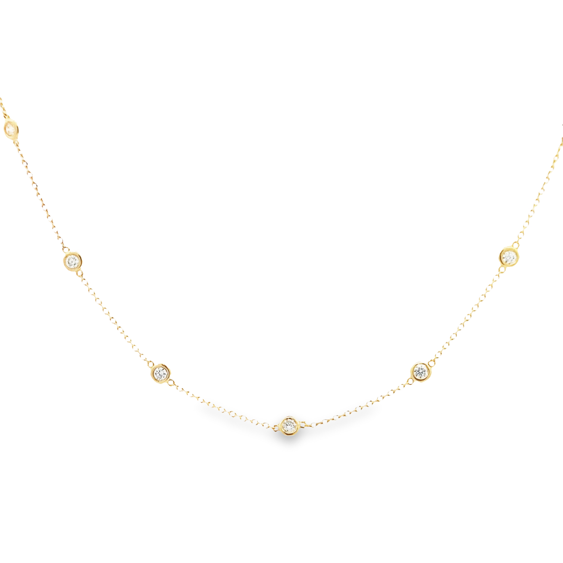 14K Yellow Gold Diamonds By The Yard Necklace