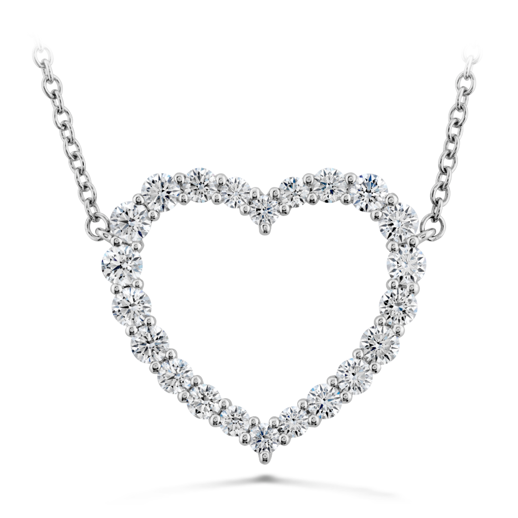 Hearts on Fire 18K White Gold Diamond Heart Pendant