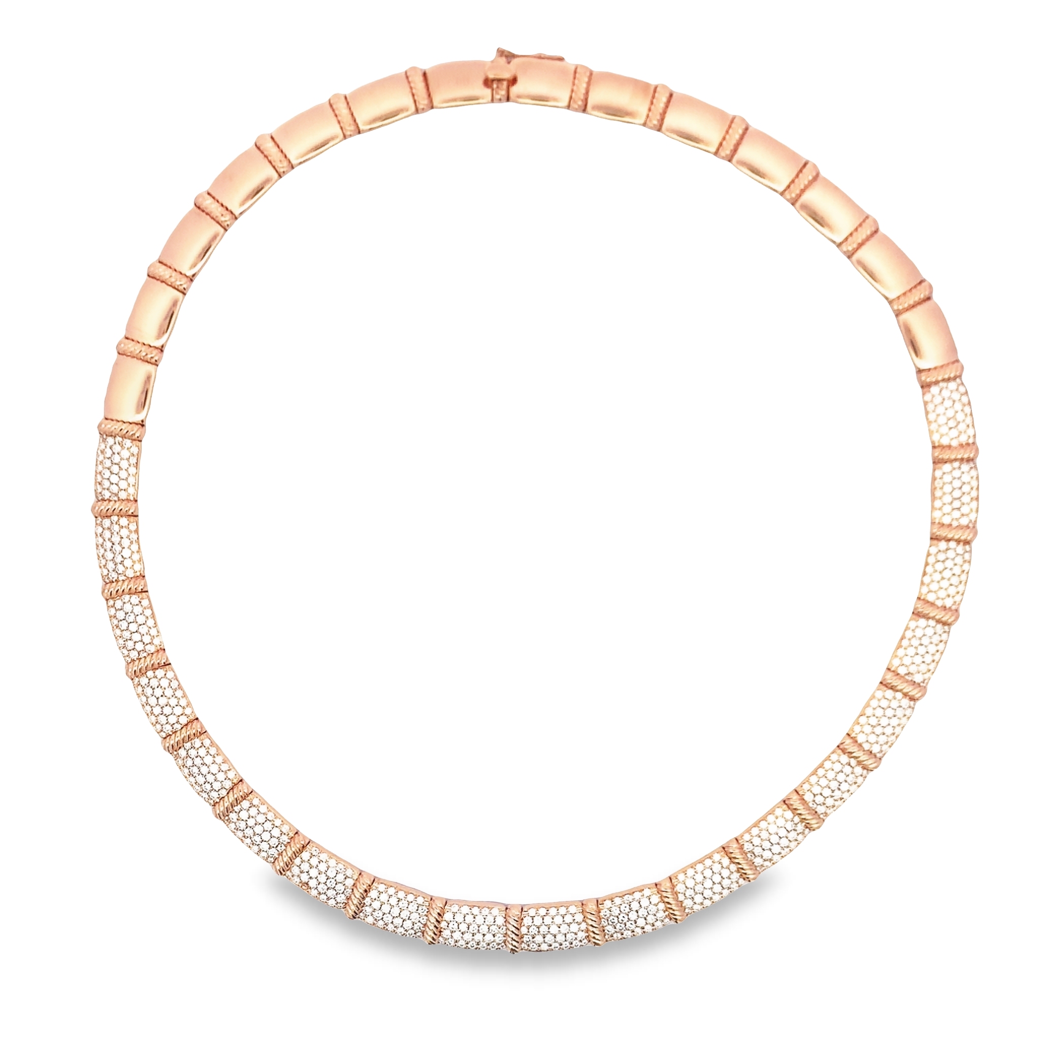 Damaso 18K Rose Gold Diamond Collar Necklace