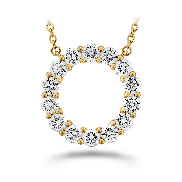 Memoire 18K Yellow Gold Diamond Circle Necklace