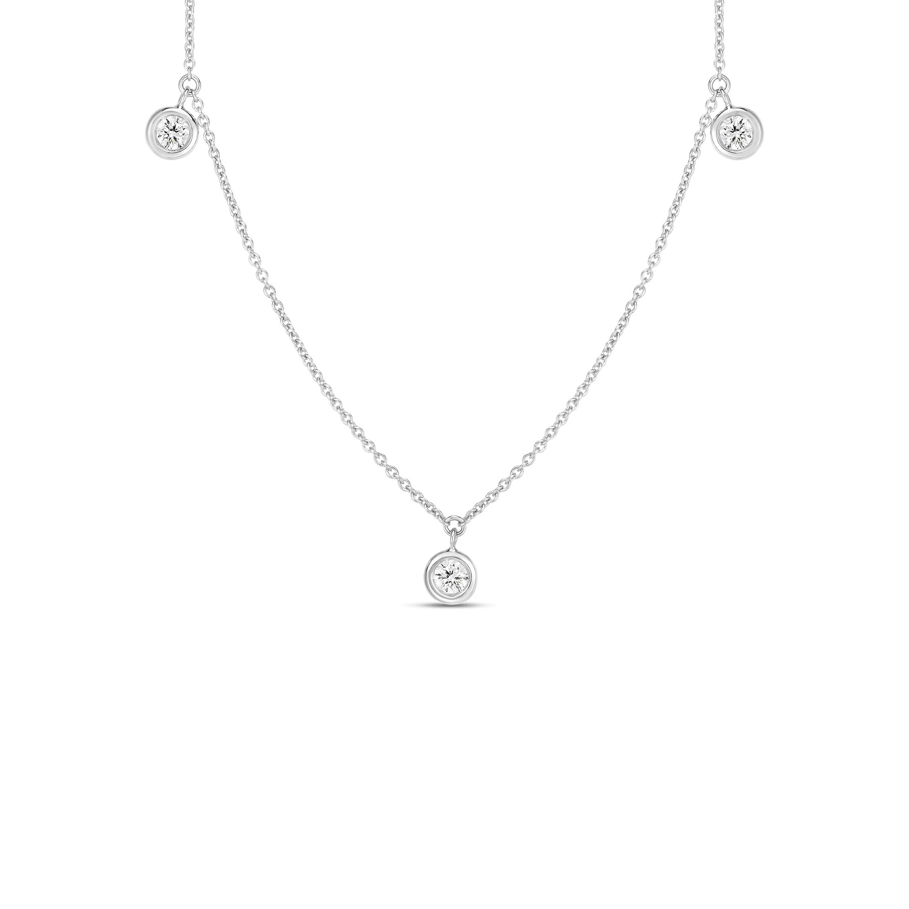 Roberto Coin 18K White Gold Diamonds By The Inch Necklace